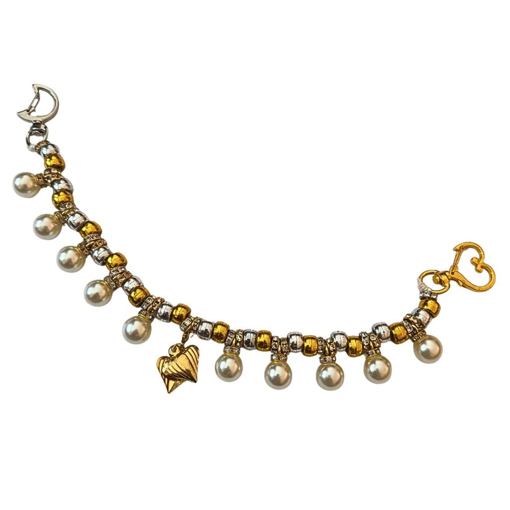 Pearl heart bag charm - Picture 8 of 8